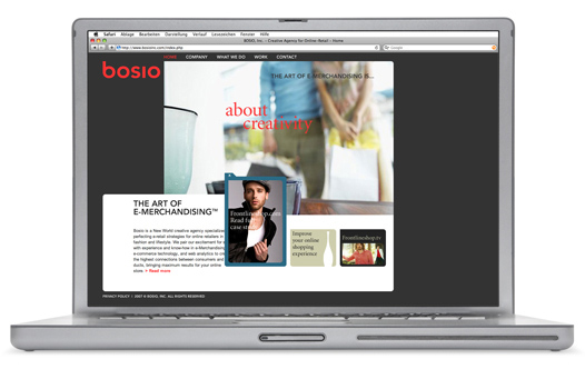 Die Homepage der Website.