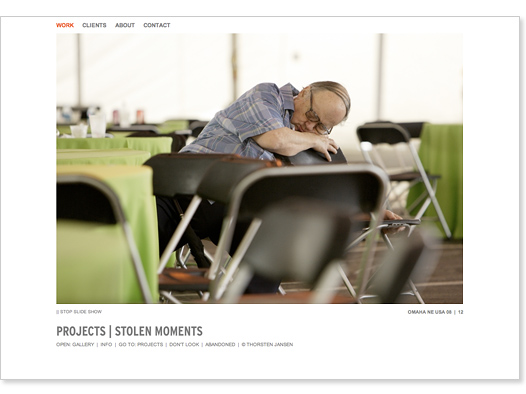 Eine exemplarische Content-Seite der Website.